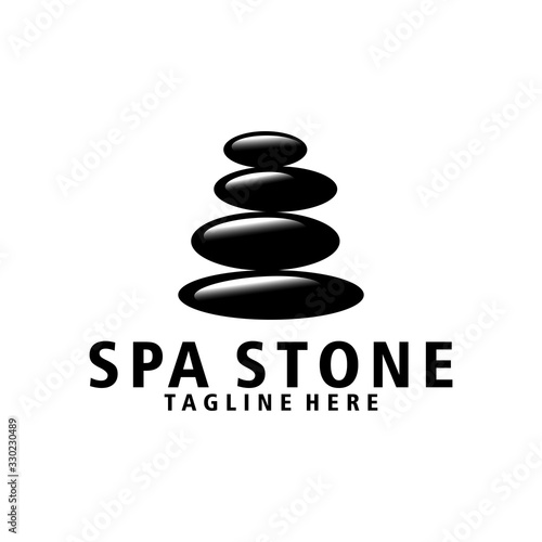 spa stone logo icon vector isolated