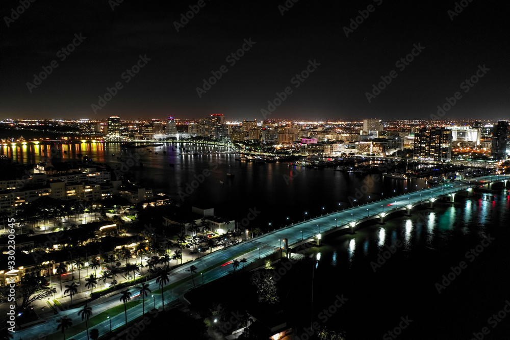 Aerial photo Royal Palm Way Bridge West Palm Beach FL
