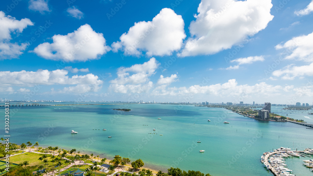 Aerial image Miami Biscayne Bay FL