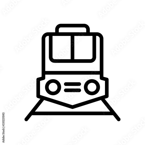 Train icon vector line style