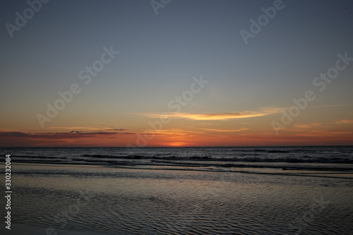 sunset on the beach