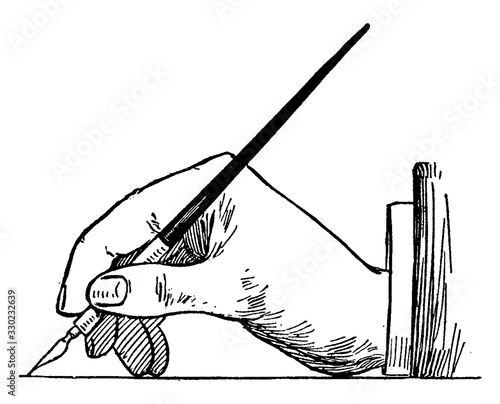 Position for Lettering, vintage illustration
