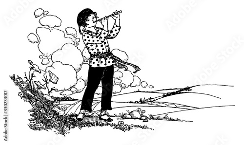 Piper, vintage illustration