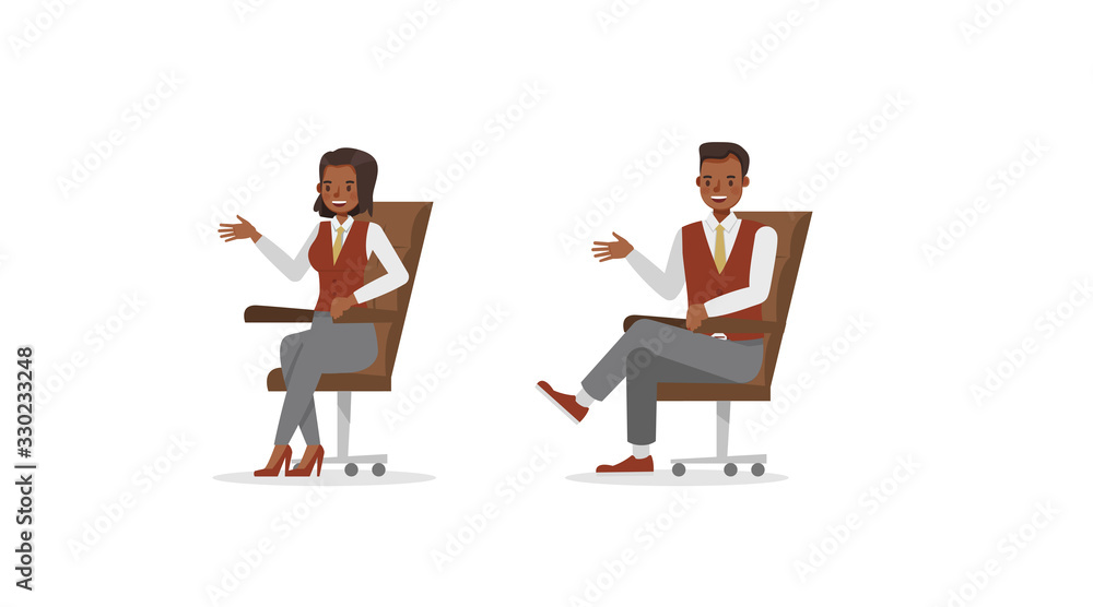 business people working in office character vector design. no85 business people working in office character vector design. no85