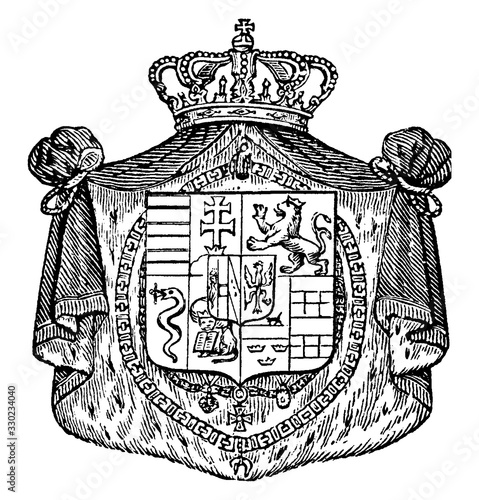 The Great Seal of Modena, vintage illustration