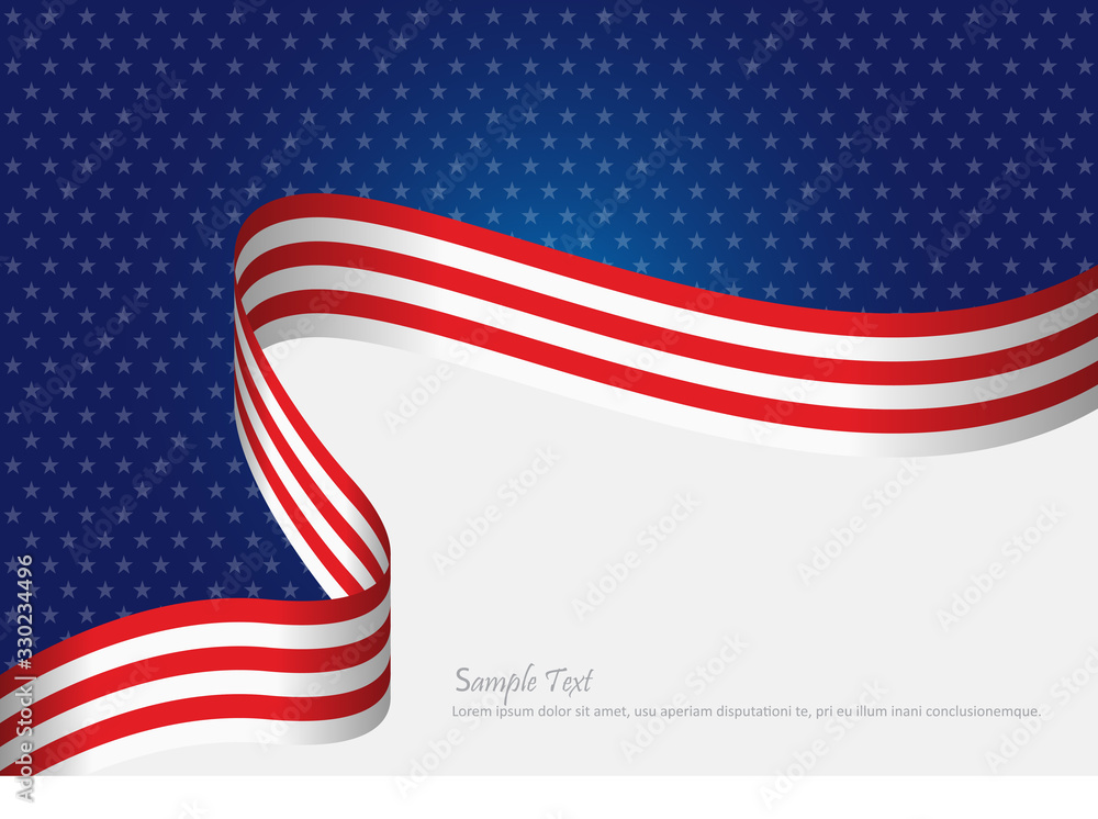 USA Flag background concept for honoring veterans, independence day or fourth of July