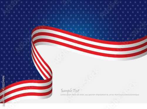 USA Flag background concept for honoring veterans, independence day or fourth of July