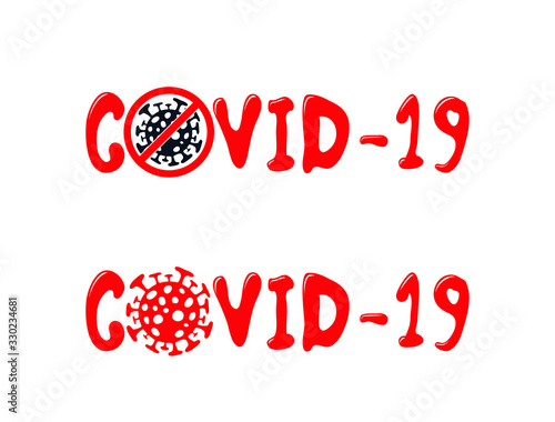 Covid-19 corona virus signs vector format