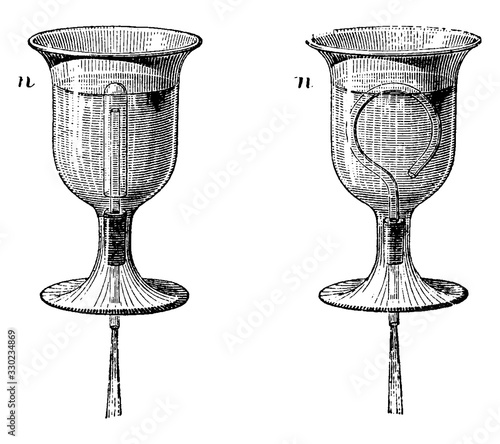 Vase of Tantalus, vintage illustration.