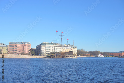 Embankment of Neva river in center of St.Petersburg. © konstan