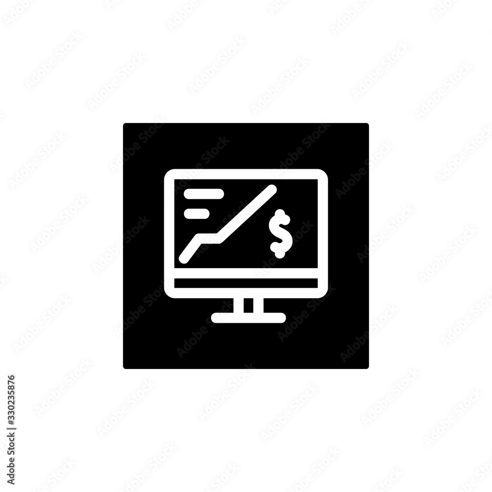 monitoring icon. business and finance icon. Perfect for application, web, logo and presentation template. icon design line inverted style monitoring icon. business and finance icon. Perfect for application, web, logo and presentation template. icon design line inverted style