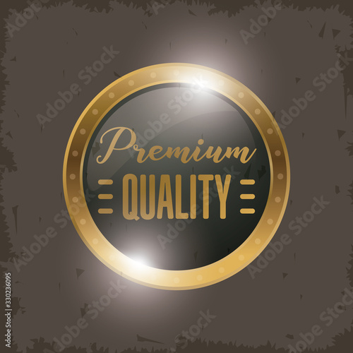 circular badge golden emblem icon