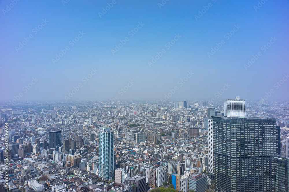 東京新宿　高層ビルからの風景