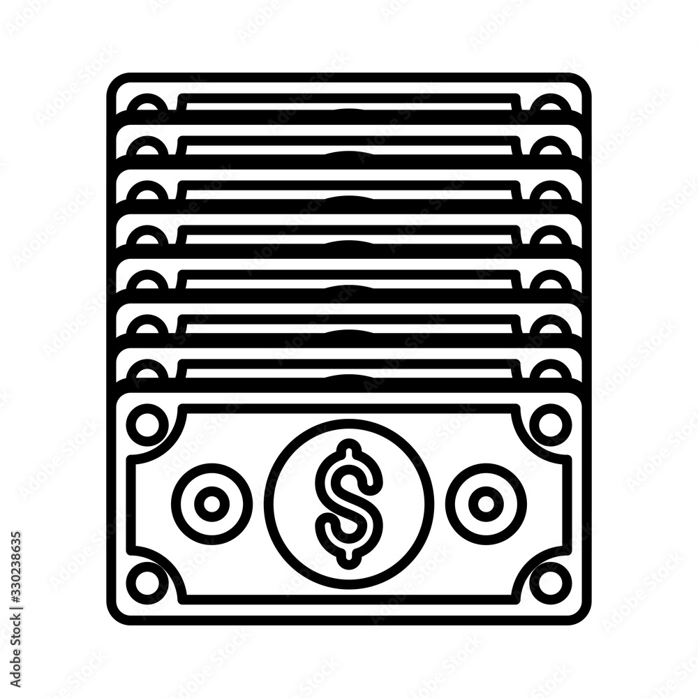 Isolated money bills vector design Isolated money bills vector design