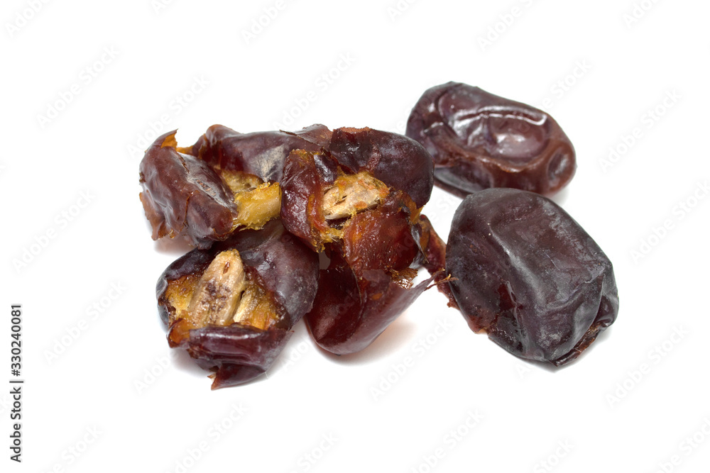 Fruits dates on a white background. Fruits dates on a white background.