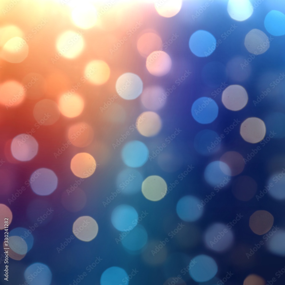 Bokeh lights on blue red deep background. Blurred pattern. Festive abtract illustration. Bokeh lights on blue red deep background. Blurred pattern. Festive abtract illustration.