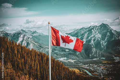 Canadian Flag Landscape photo