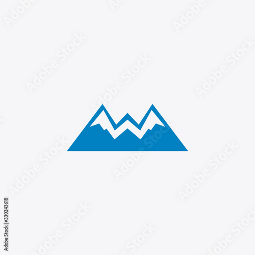 Vector of logo design template in trendy linear style - landscape illustrations with mountains  travel badges and prints