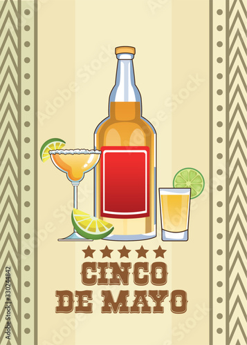 cinco de mayo celebration with tequila drinks