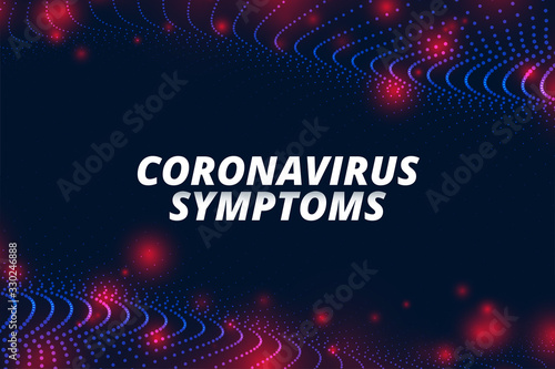 covid-19 coronavirus symptoms concept banner for ncov