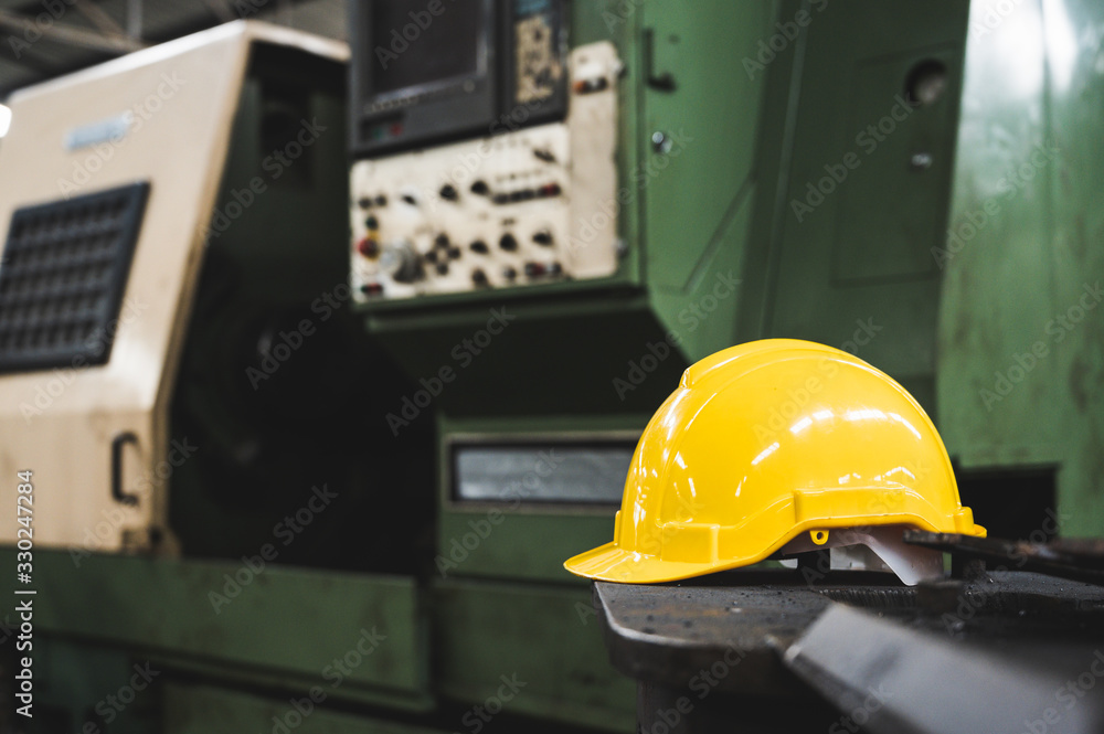 Safety helmets in the industrial. Warehouse worker hard hat. Safety helmets in the industrial. Warehouse worker hard hat.