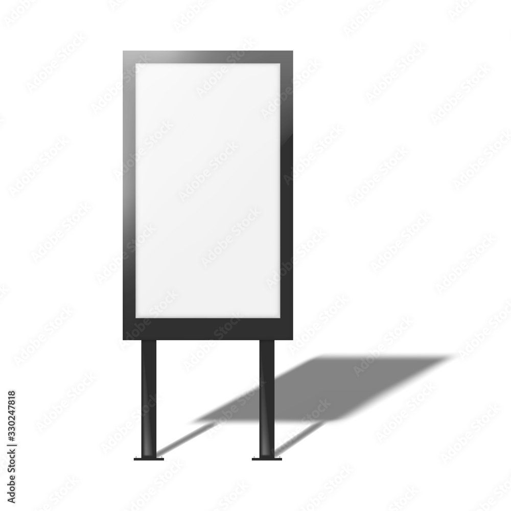 Light box, vector mockup. Blank white lightbox, template. Empty advertising banner stand, mock-up Light box, vector mockup. Blank white lightbox, template. Empty advertising banner stand, mock-up