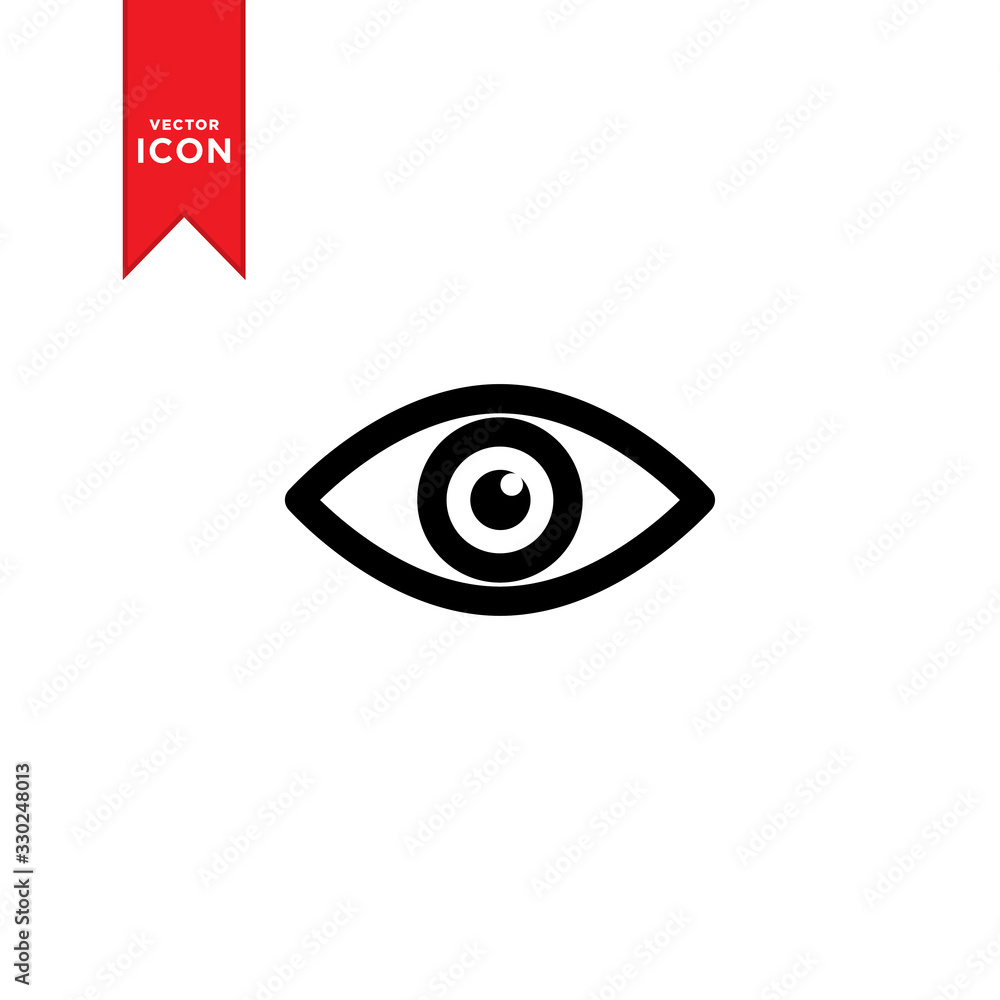 Eye icon vector. Trendy flat design. Eye logo icon on white background. Eye icon vector. Trendy flat design. Eye logo icon on white background.