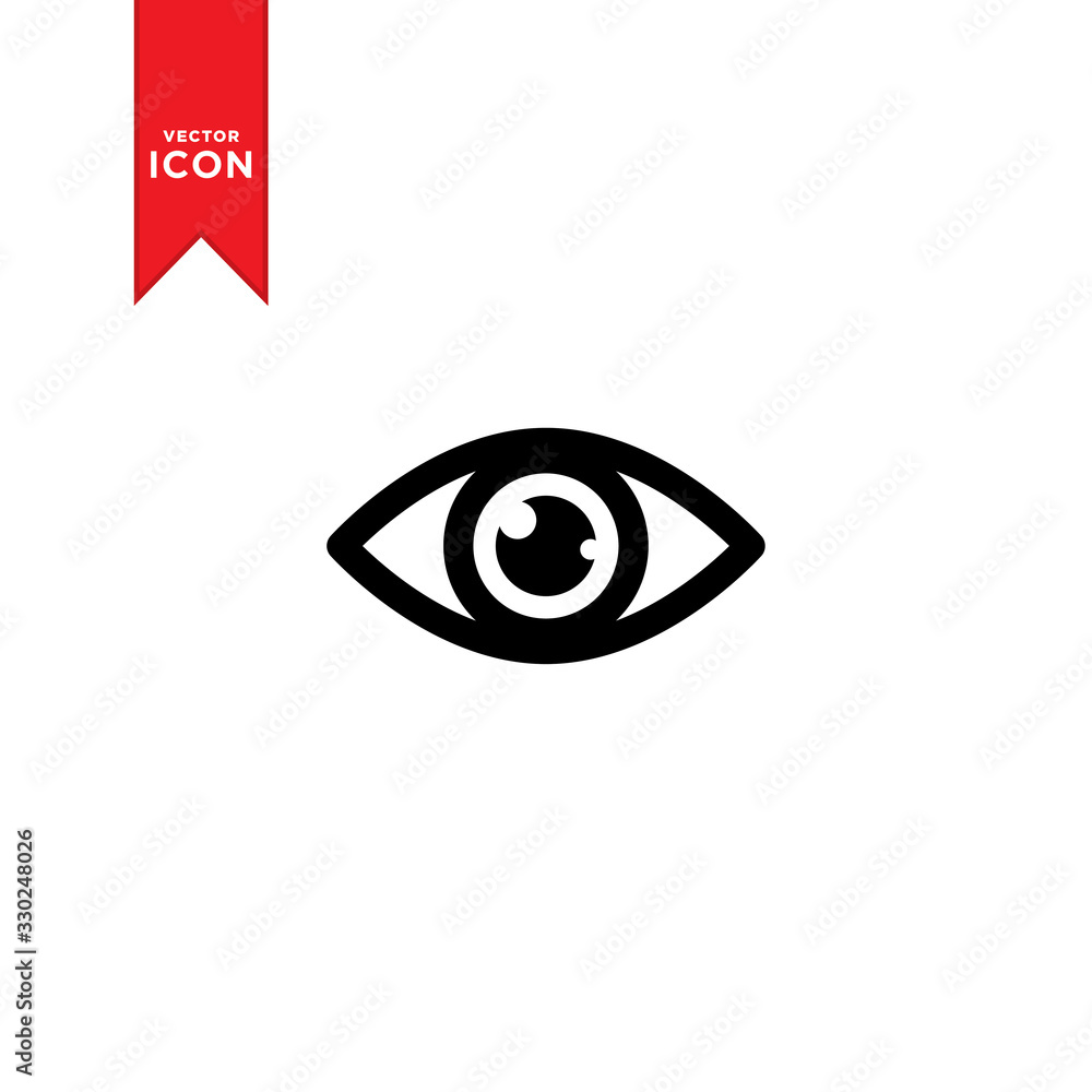 Eye icon vector. Trendy flat design. Eye logo icon on white background. Eye icon vector. Trendy flat design. Eye logo icon on white background.