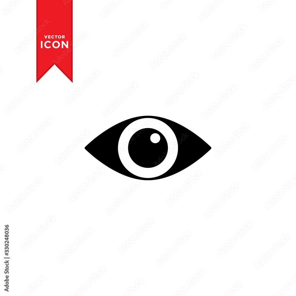 Eye icon vector. Trendy flat design. Eye logo icon on white background. Eye icon vector. Trendy flat design. Eye logo icon on white background.