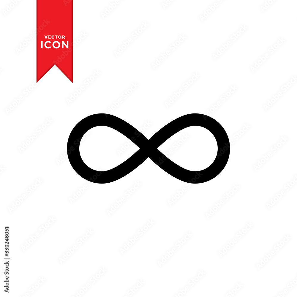Infinity icon vector. Infinity sign in logo symbol. Trendy flat design style. Infinity icon vector. Infinity sign in logo symbol. Trendy flat design style.