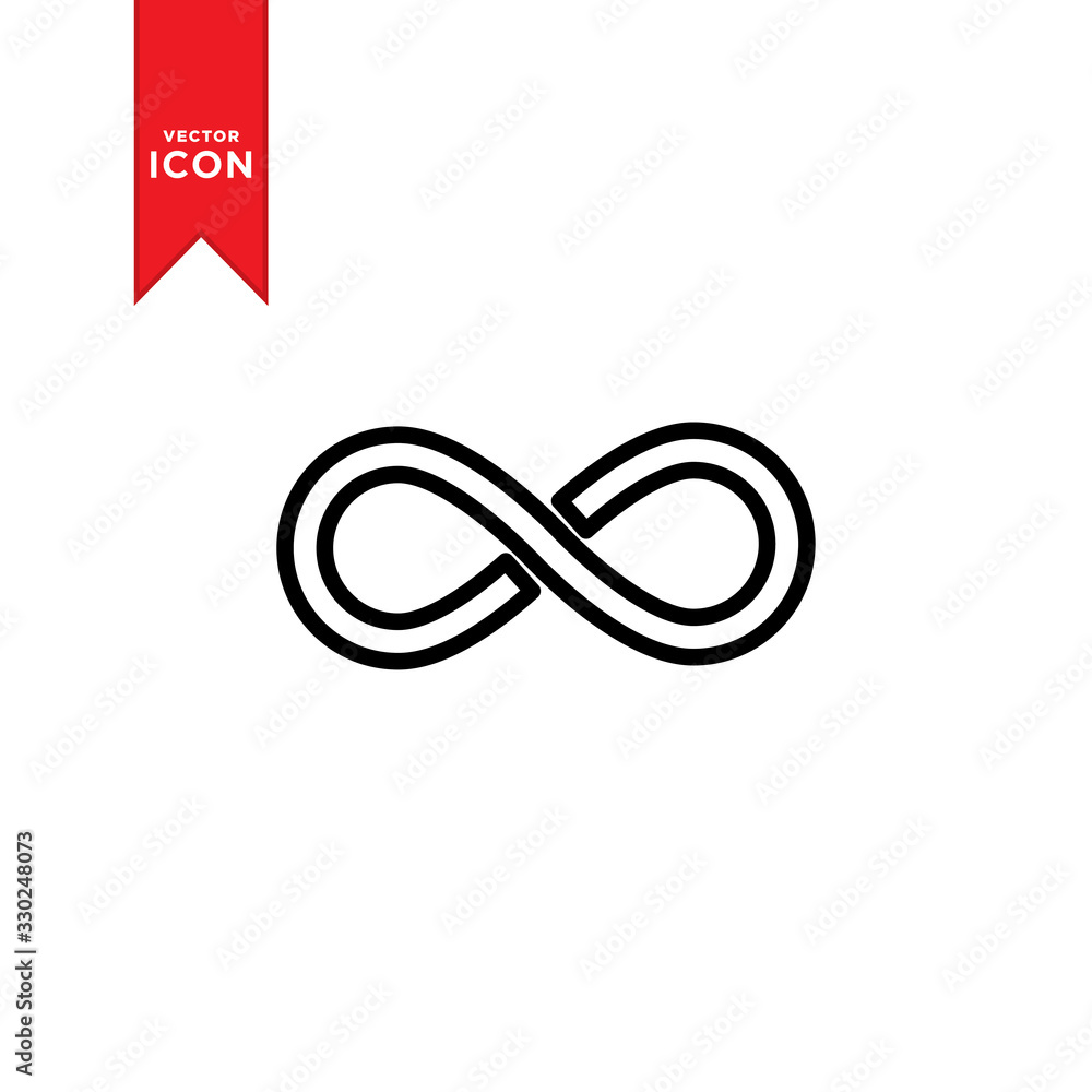 Infinity icon vector. Infinity sign in logo symbol. Trendy flat design style. Infinity icon vector. Infinity sign in logo symbol. Trendy flat design style.