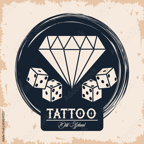 diamond and dices tattoo studio image artistic