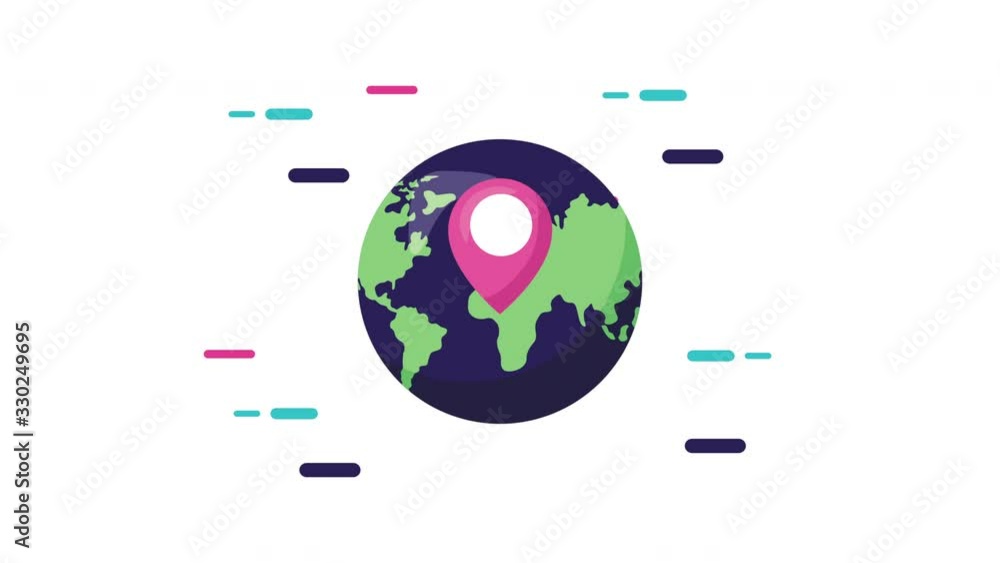 world planet with pin location world planet with pin location