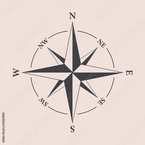 Pattern with compas and roses of winds for your design