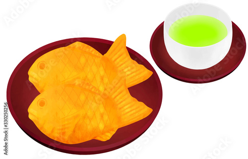 たい焼き　お茶