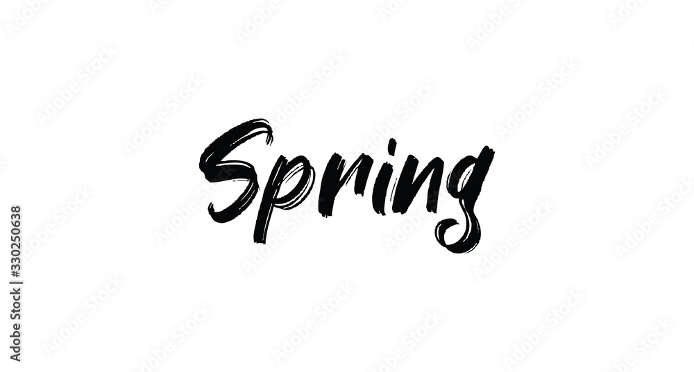 Spring text lettering sign. Modern typographic design element. Spring text lettering sign. Modern typographic design element.