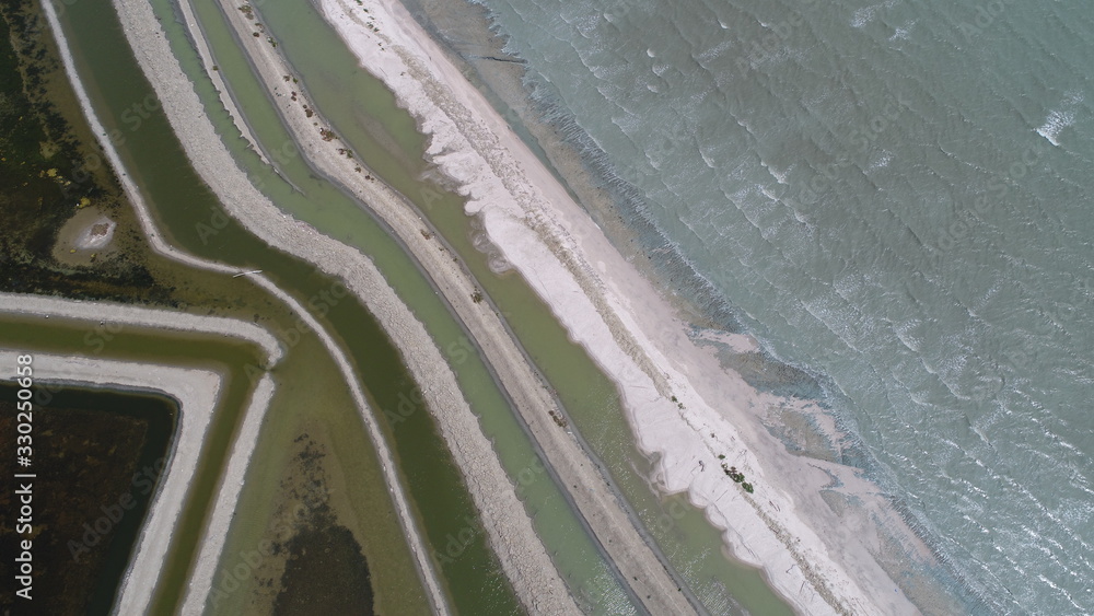 Fototapeta premium Bird eyes view Drone photography Coastline and sea landscape