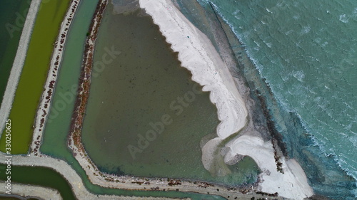 Bird eyes view Drone photography Coastline and sea landscape