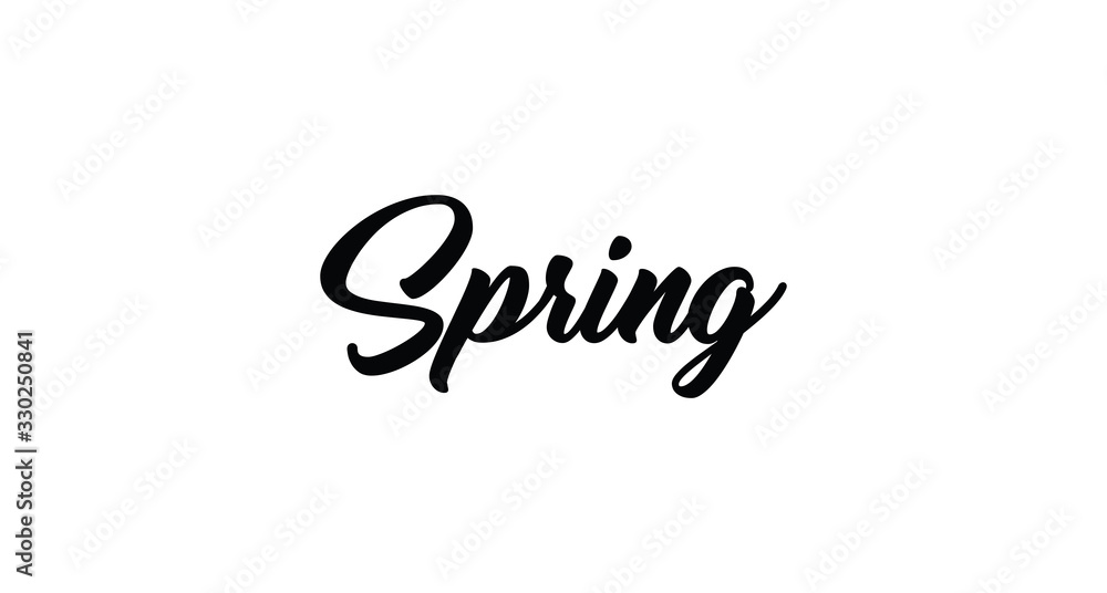 Spring text lettering sign. Modern typographic design element. Spring text lettering sign. Modern typographic design element.