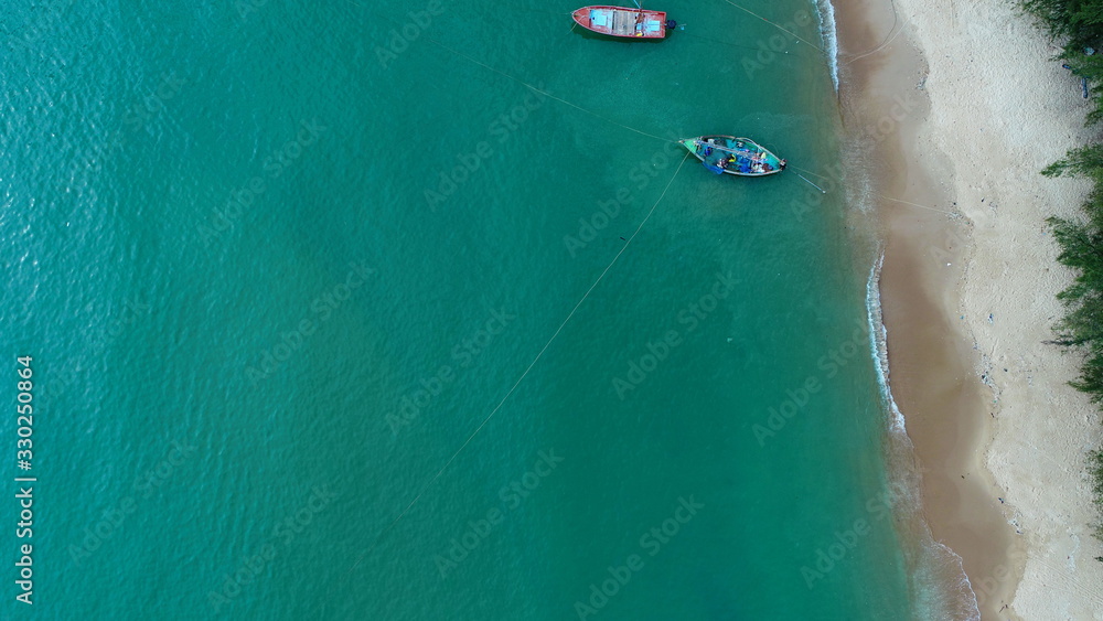 Bird eyes view Drone photography Coastline and sea landscape