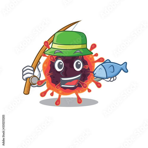 A Picture of funny Fishing corona virus zone design