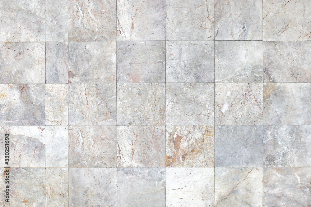Fototapeta premium Marble tiles seamless wall texture patterned background.