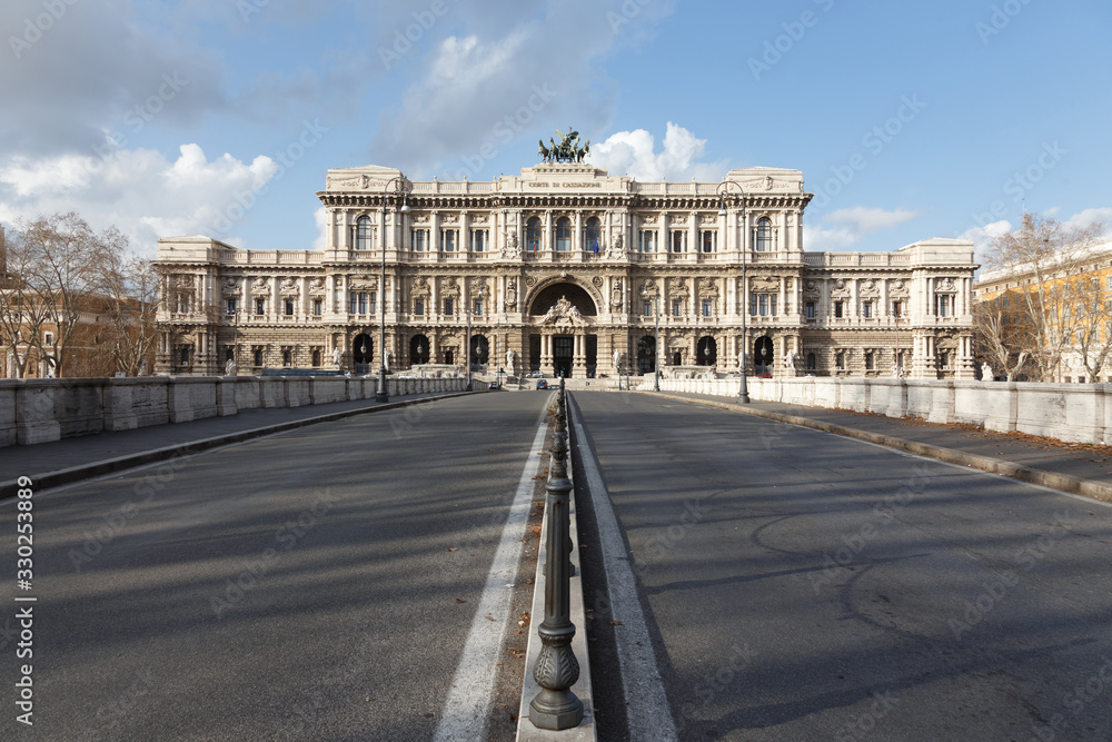 Supreme court in Rome, Italy. (inscription: Court of Cassation)