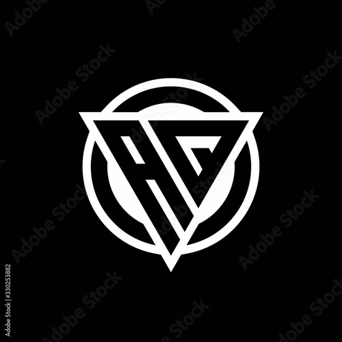 AQ logo with negative space triangle shape and circle rounded