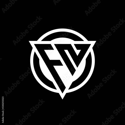 FN logo with negative space triangle shape and circle rounded