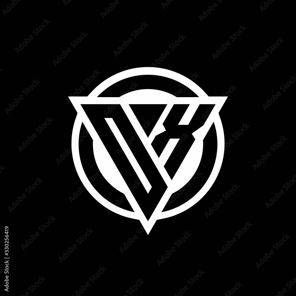 OX logo with negative space triangle shape and circle rounded OX logo with negative space triangle shape and circle rounded