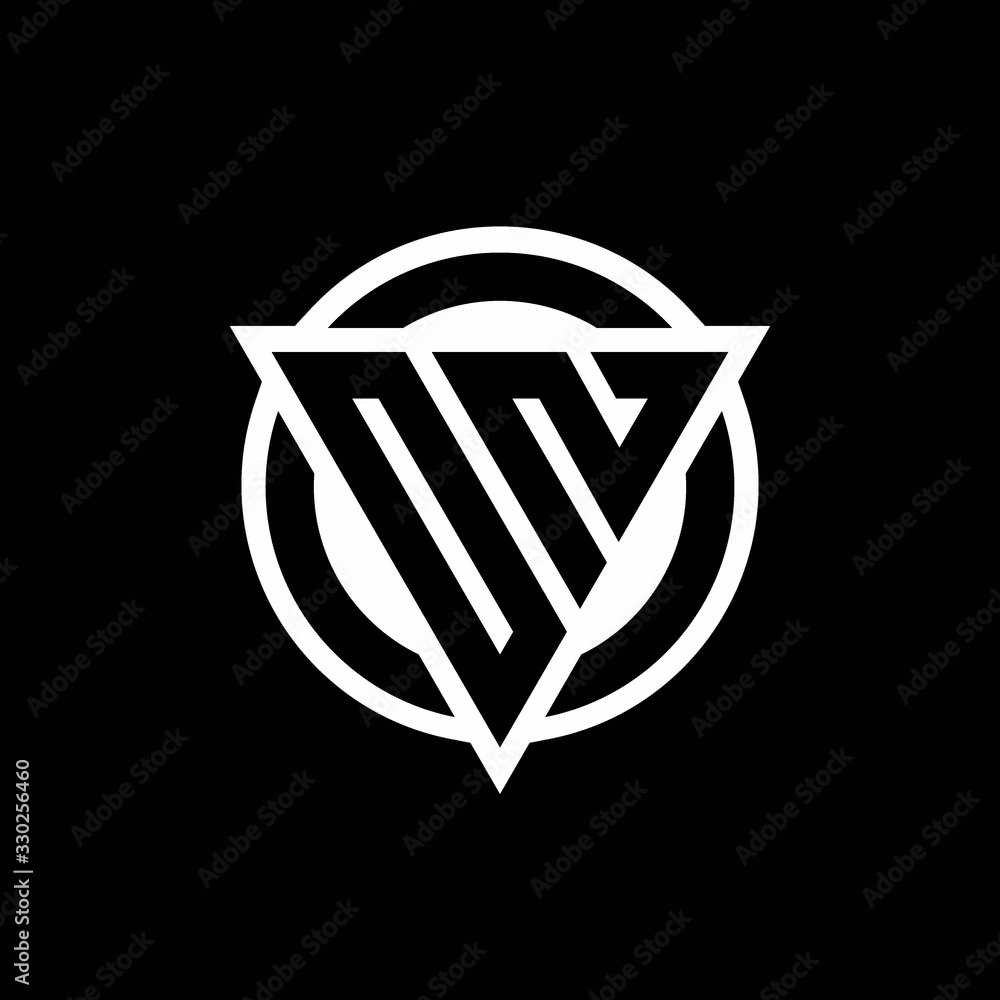 ON logo with negative space triangle shape and circle rounded