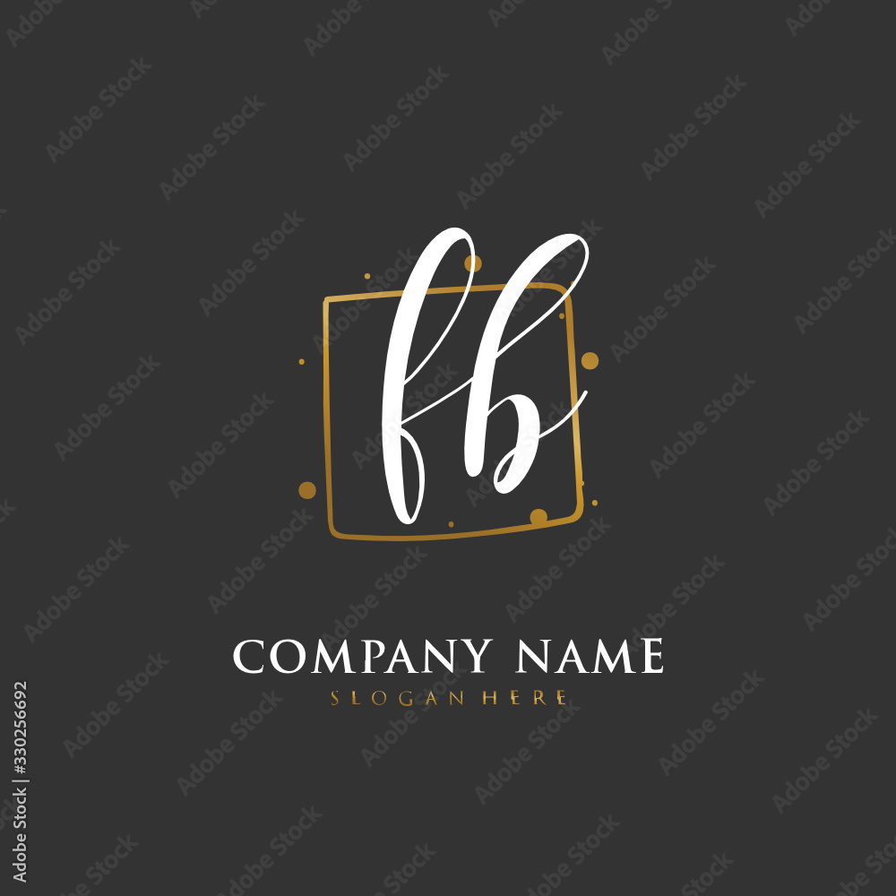 Handwritten initial letter F B FB for identity and logo. Vector logo template with handwriting and signature style. Handwritten initial letter F B FB for identity and logo. Vector logo template with handwriting and signature style.