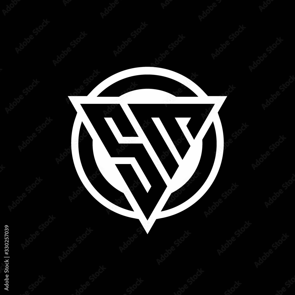 SM logo with negative space triangle shape and circle rounded SM logo with negative space triangle shape and circle rounded