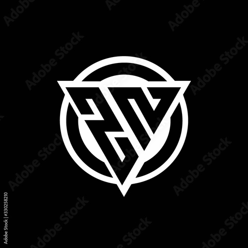 ZN logo with negative space triangle shape and circle rounded